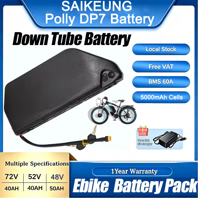 60V 30Ah 21700 Battery Pack - Hailong Polly DP7 E-Bike Downtube 48V