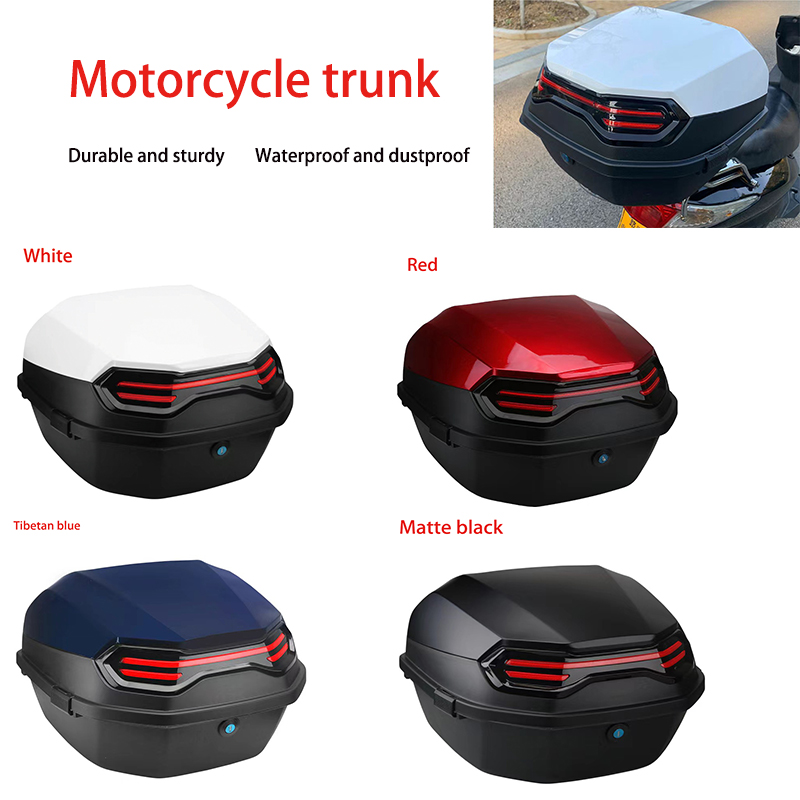 Scooter Helmet Set - Kotak ekor sepeda motor skuter bagasi