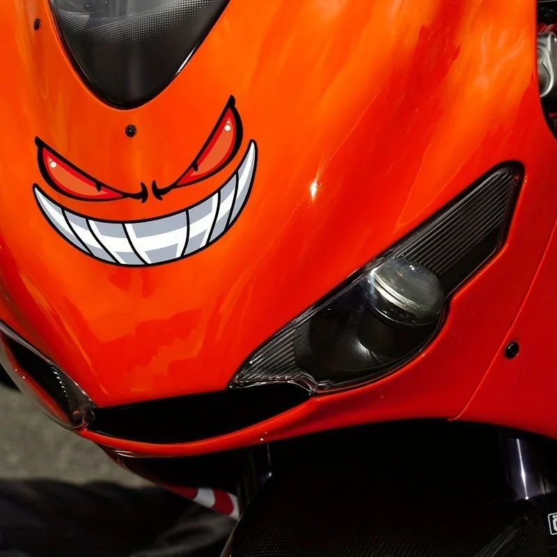 Set Stiker Motor Lucu Wajah Ja - Scooter Helmet Set ulasan dan harga
