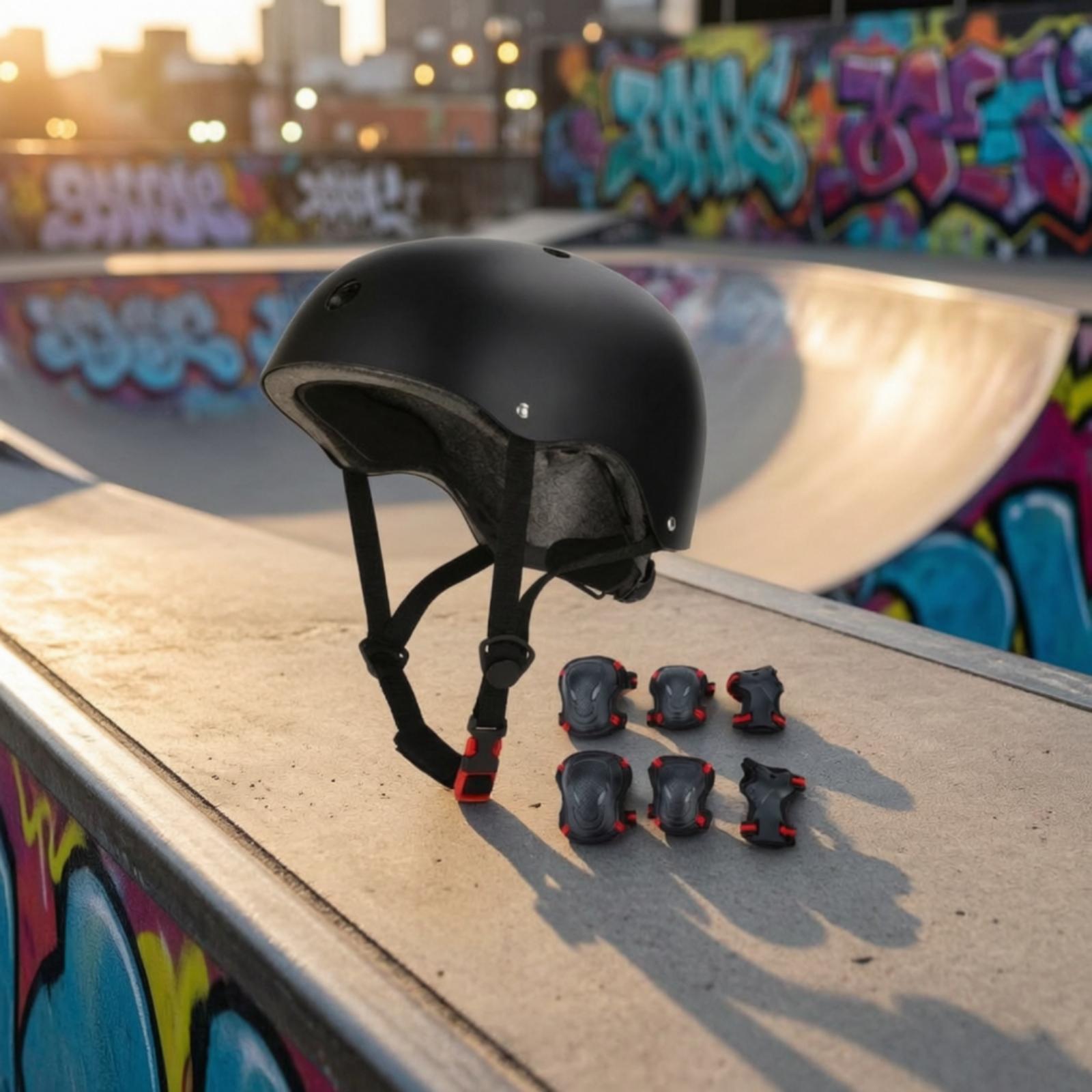 Helm Skateboard dengan Cangkan - Scooter Helmet Set ulasan dan harga