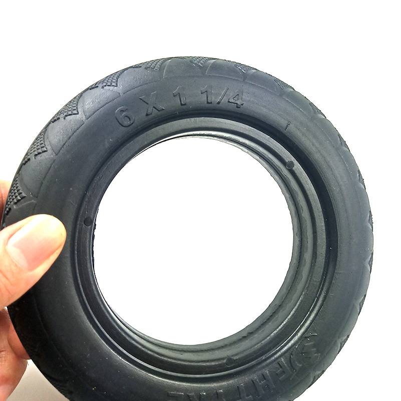 Ban padat 6X1 1/4 yang sangat  - Folding Electric Scooter ulasan dan harga