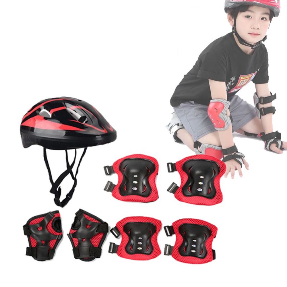 Helm anak-anak, bantalan siku  - Scooter Helmet Set ulasan dan harga