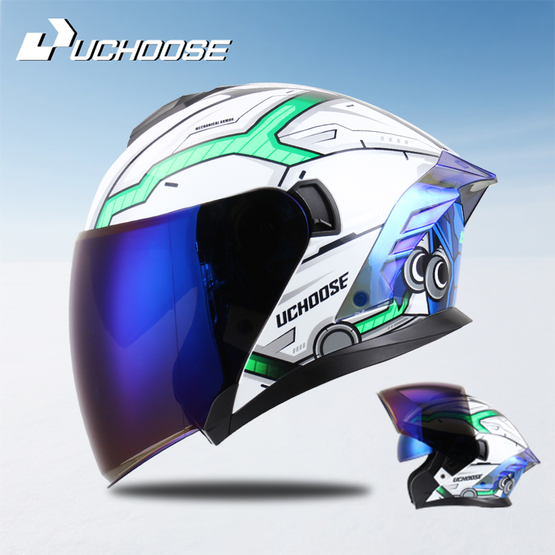 Helm Sepeda Motor Open Face 71 - Scooter Helmet Set ulasan dan harga