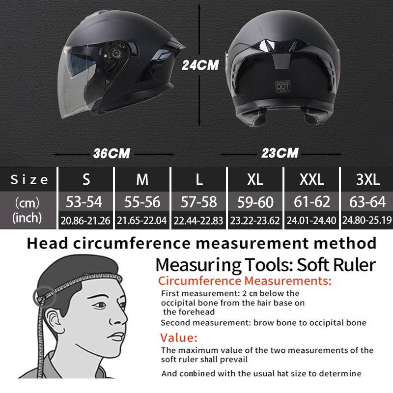 Helm Sepeda Motor Open Face 71 - Scooter Helmet Set ulasan dan harga