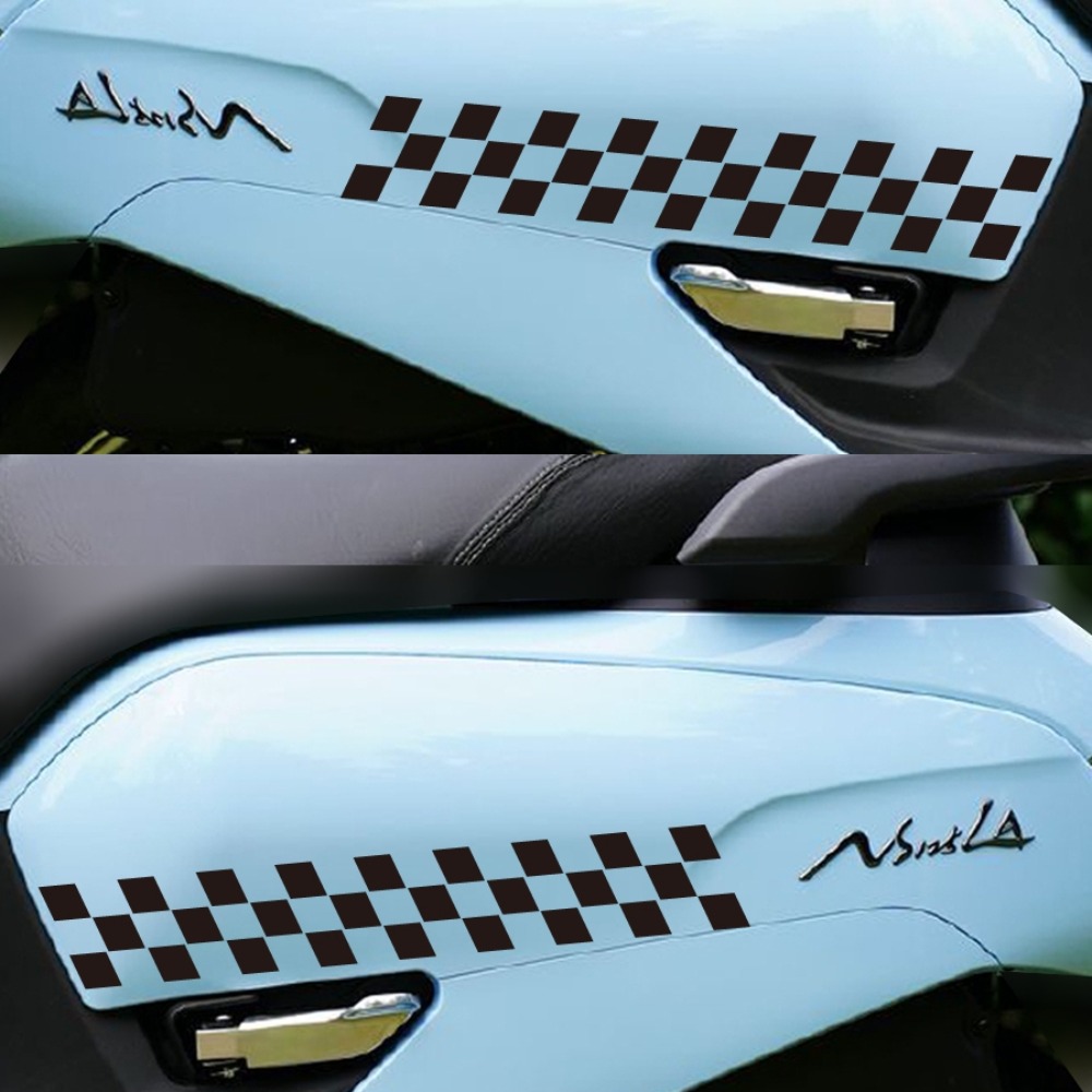 2 buah stiker bendera kotak-ko - Scooter Helmet Set ulasan dan harga