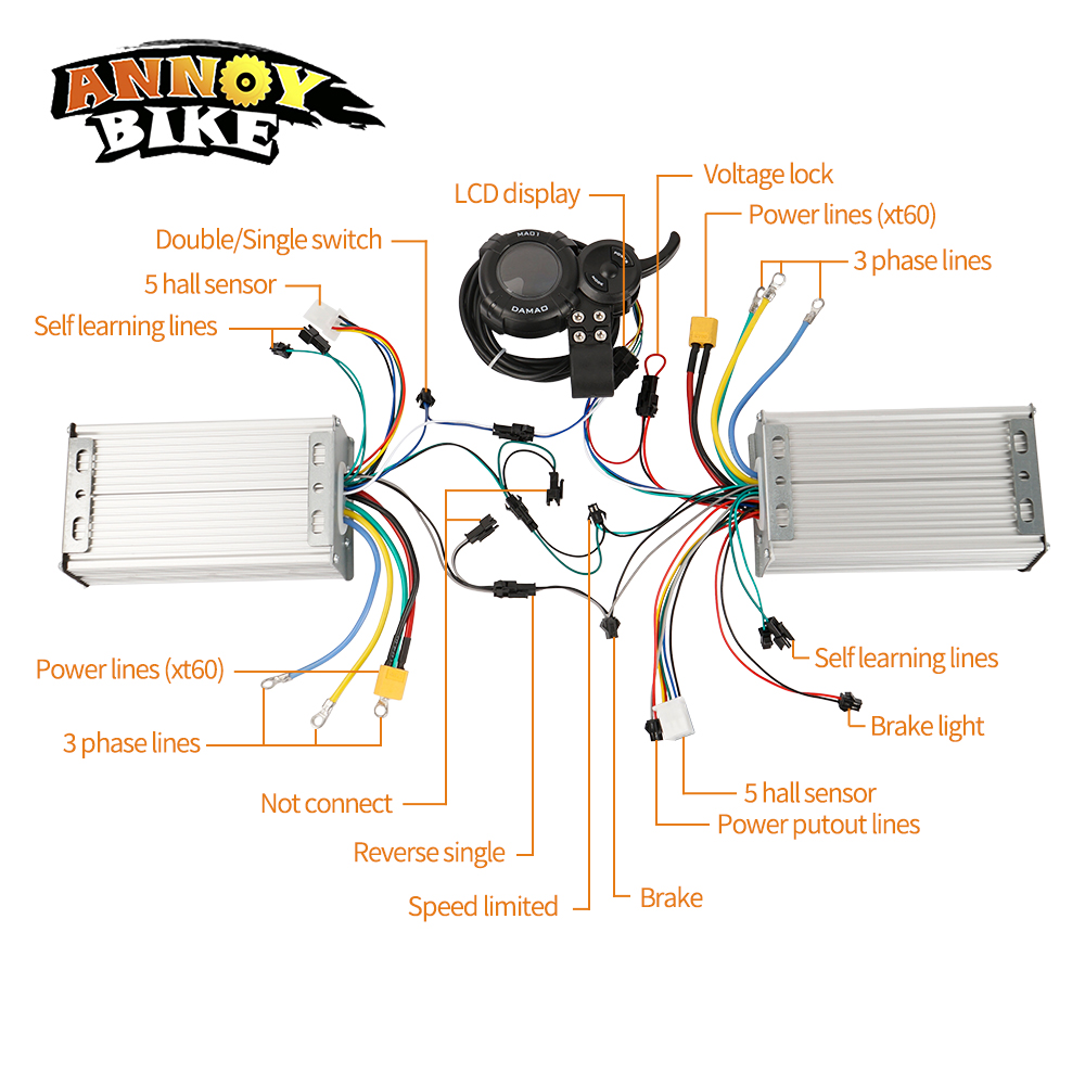 Set Pengontrol Sepeda Listrik  - 72V 45A Dual Controller ulasan dan harga
