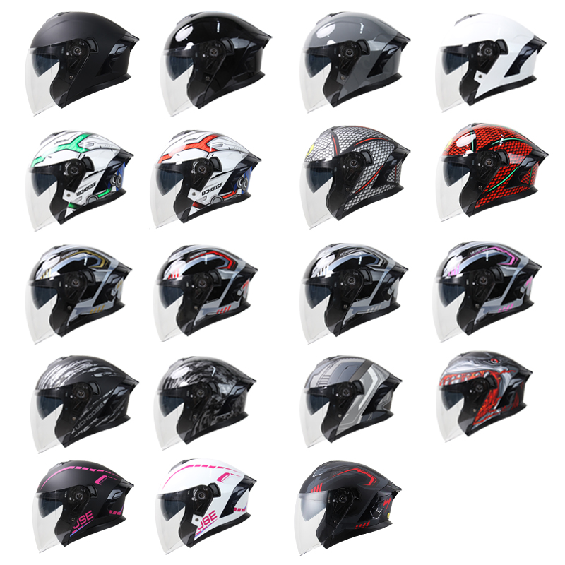 Helm Sepeda Motor Open Face 71 - Scooter Helmet Set ulasan dan harga
